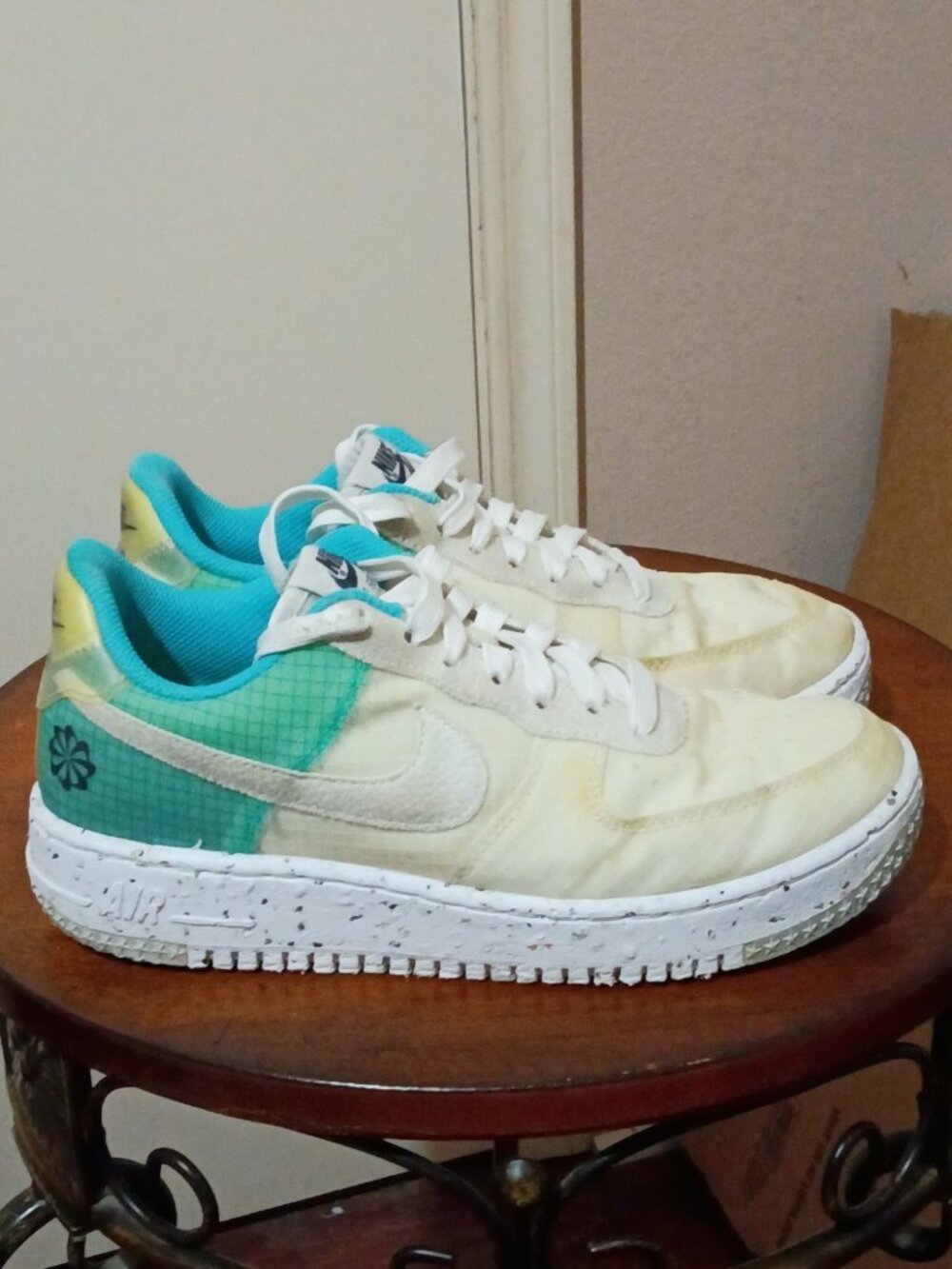 Nike Women's Air Force 1 Crater M2Z2 White Dynamic Turquoise DO7692 101 Size 8